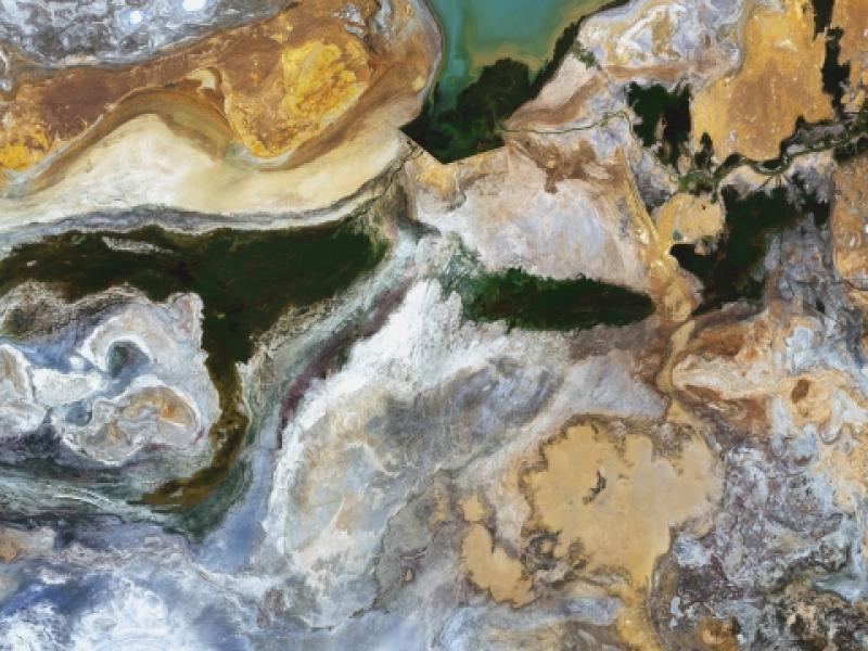 Aral Sea Satellite Imagery by Jeremy J Starn 