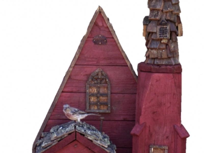 Church of One Tree in Santa Rosa, CA by NeatTweets historical birdhouse Artist Greg Zirbel 