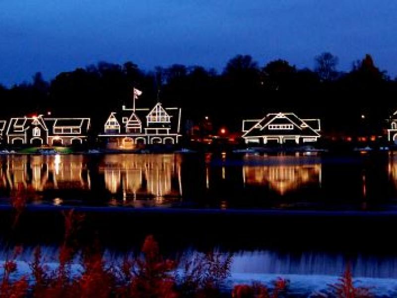 Philadelphia's Boathouse Row at Night, by Neil Lewis Willens