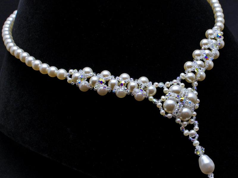 Crystal and Pearl Princess Necklace