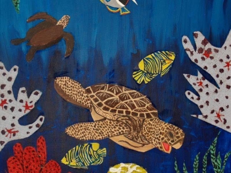 Turtles in a Coral Reef