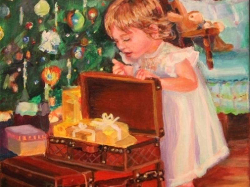 Christmas, oil paintings