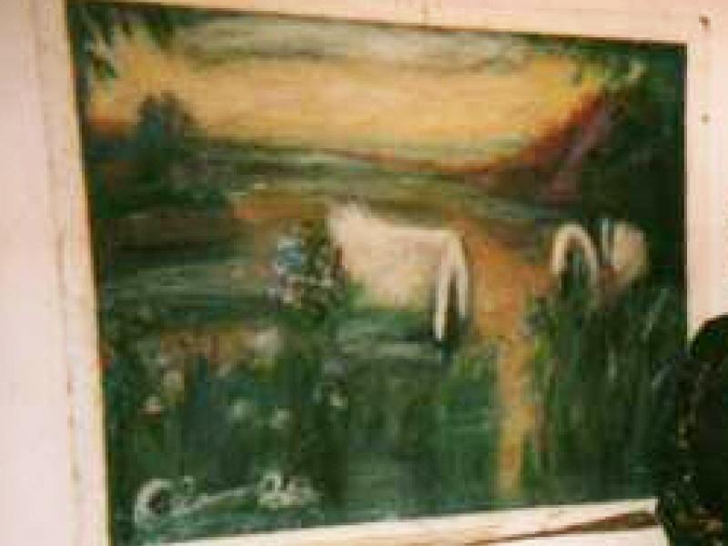 "Swan Lake"  (4'x3') at Windows Without Walls Gallery Newark NJ