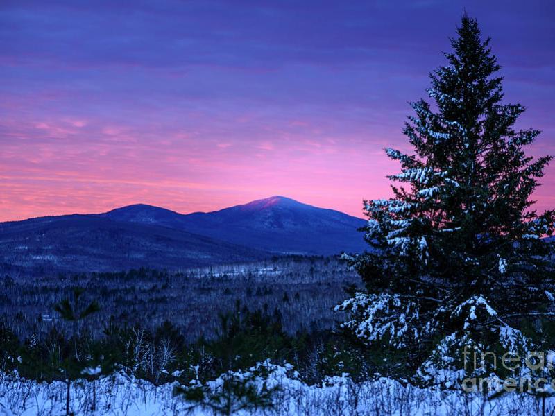 Winter Sunrise Mt. Blue Maine