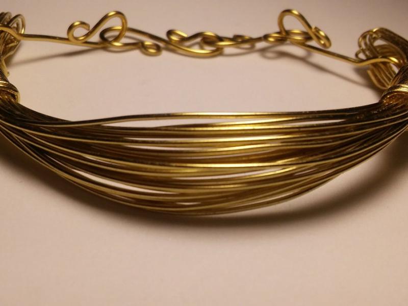 Brass Wire Works Cuff Bracelet 