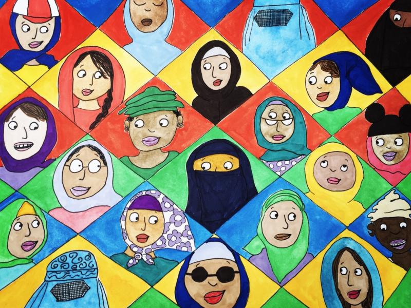Mama Wears a Hijab endpapers