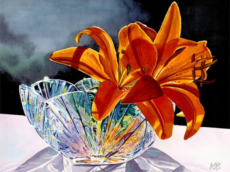 Lilies in Crystal