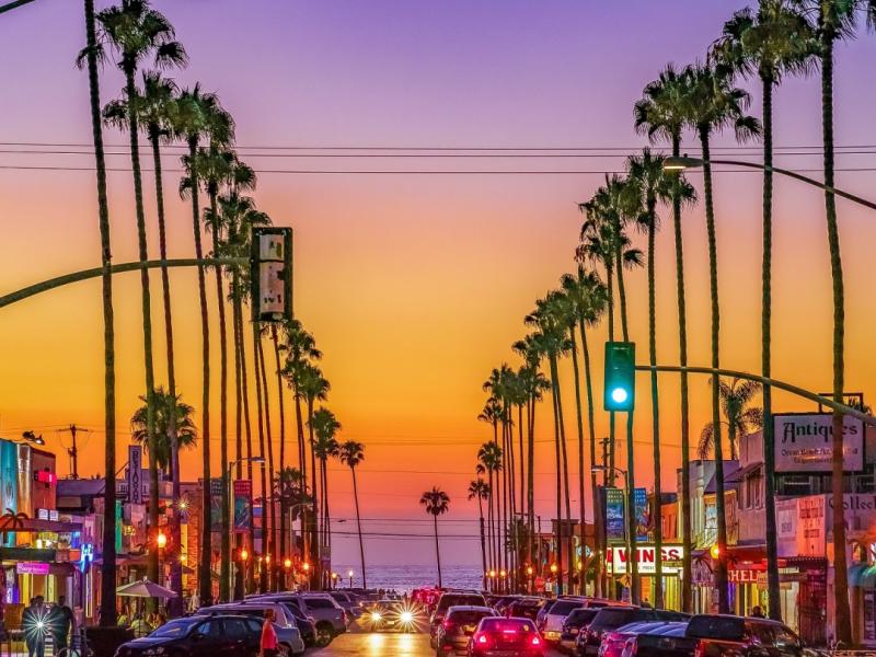 Newport Avenue, Ocean Beach San Diego Sunset