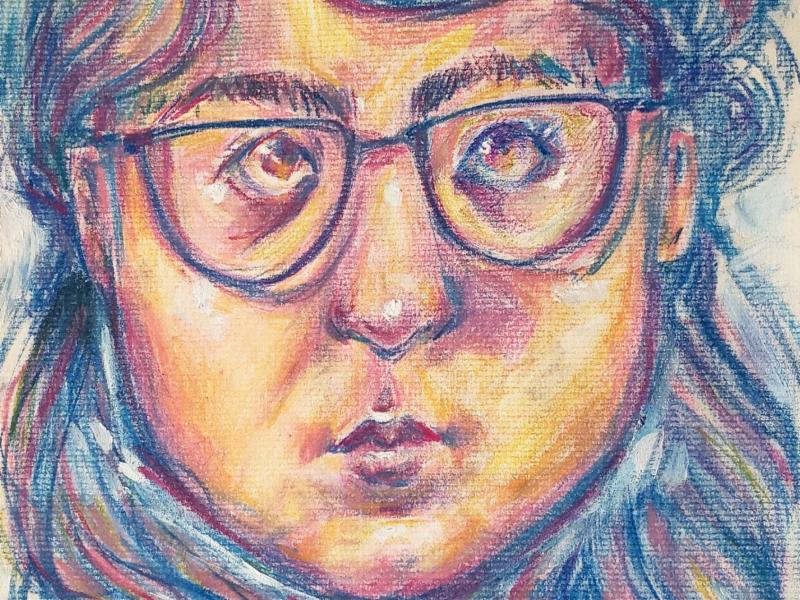 Pastel Pencil Self Portrait