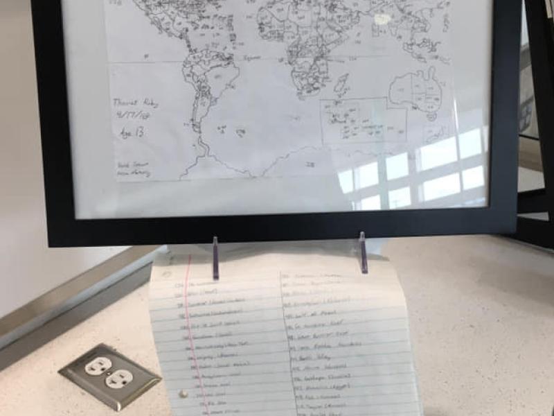 8th Annual Exhibit World Map from Memory
