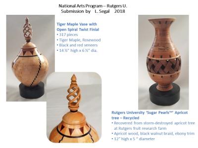 2019 RU Arts Program submission_L. Segal_Vase with finial. Apricot vase recycled