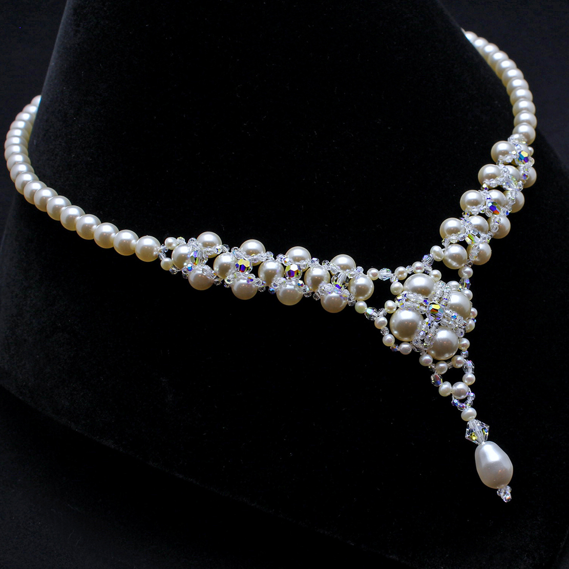Crystal and Pearl Princess Necklace