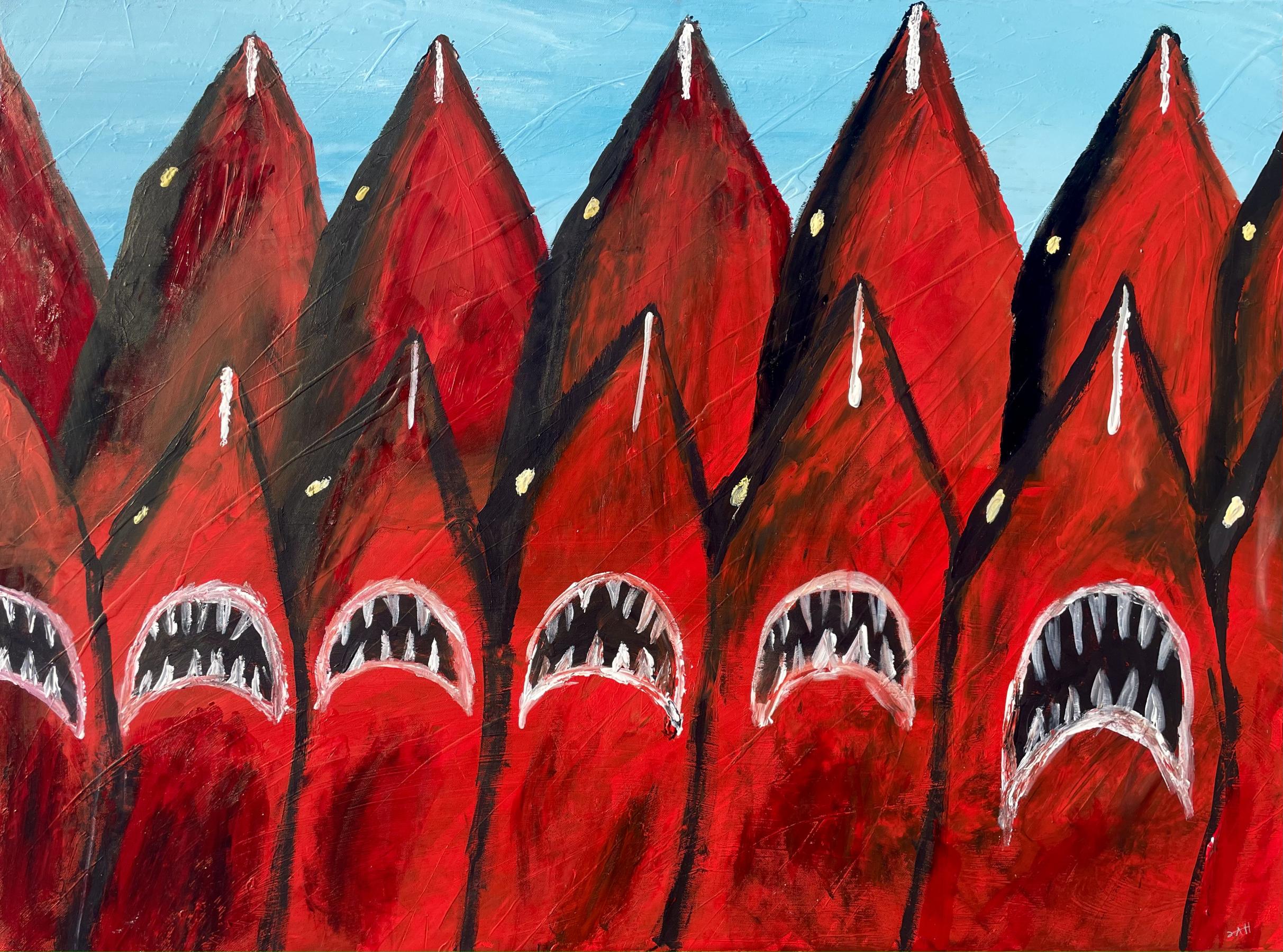 Original Shark Painting  "30x40"