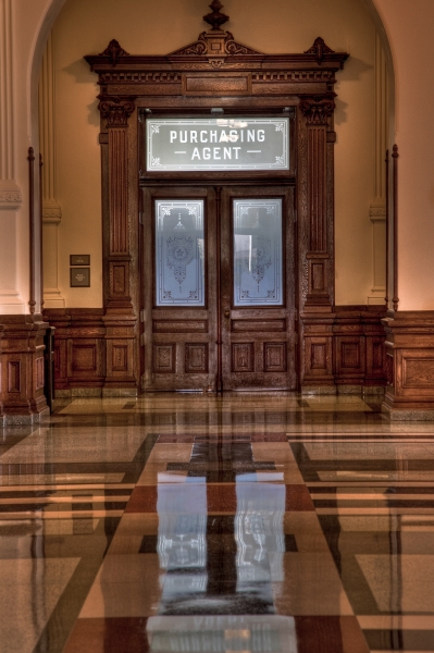 Purchasing Office Door Inside Texas Capitol Building