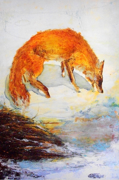 A White Lake, A Hungry Fox