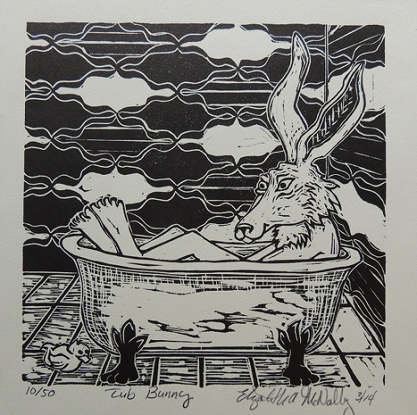 Tub Bunny by Elizabeth Ann McNally