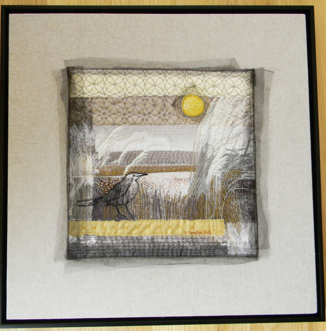 quilting, embroidery, beadwork, photography on linen and cotton.