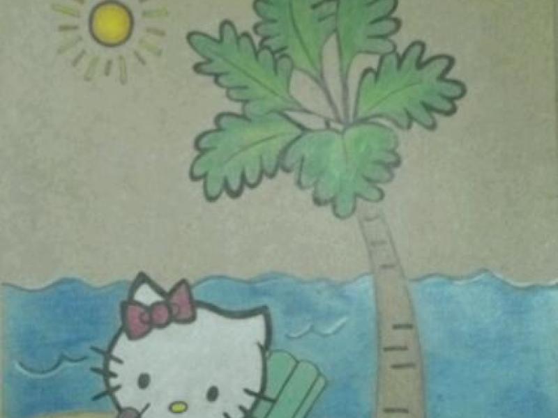 Hello Kitty drawn for my niece