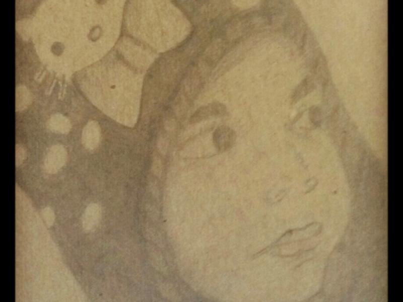 1st attempted #2 pencil sketch of an actual person; my niece Josslin