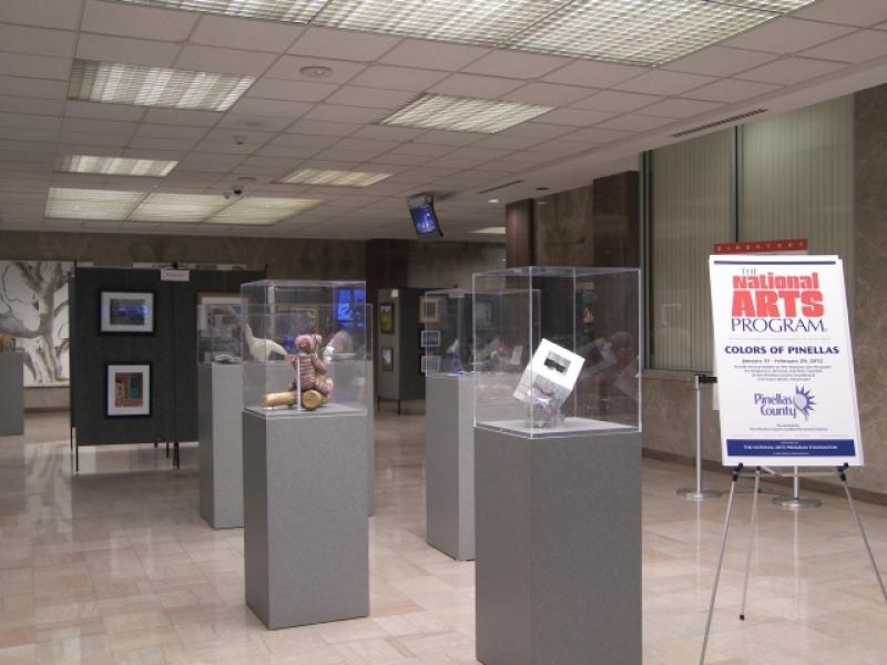 6th Annual Exhibit The Pinellas County Court House Lobby filled with artwork from the 6th Annual NAP Exhibition