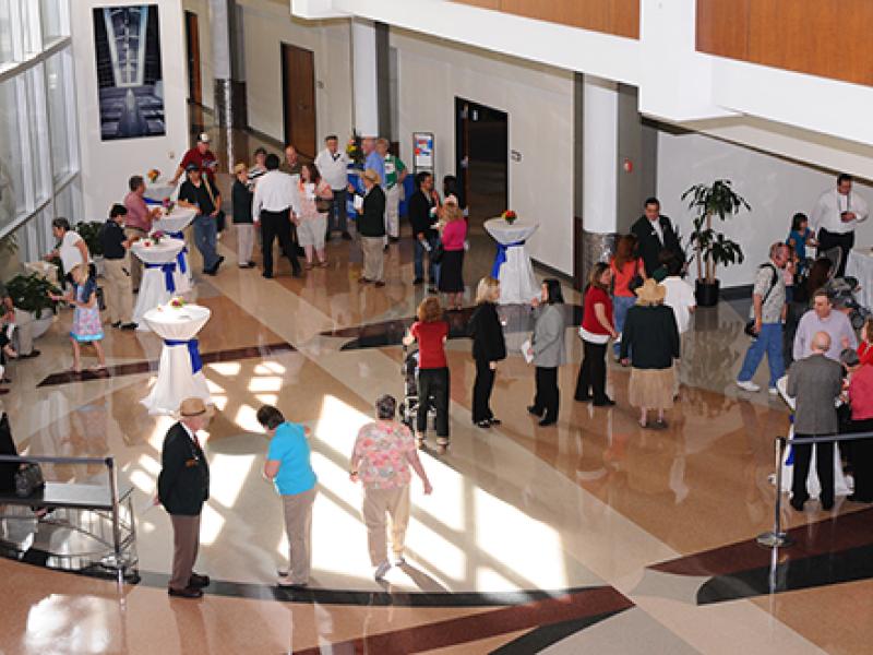 3rd Annual Exhibit Arial view of reception at the DFW International Gallery