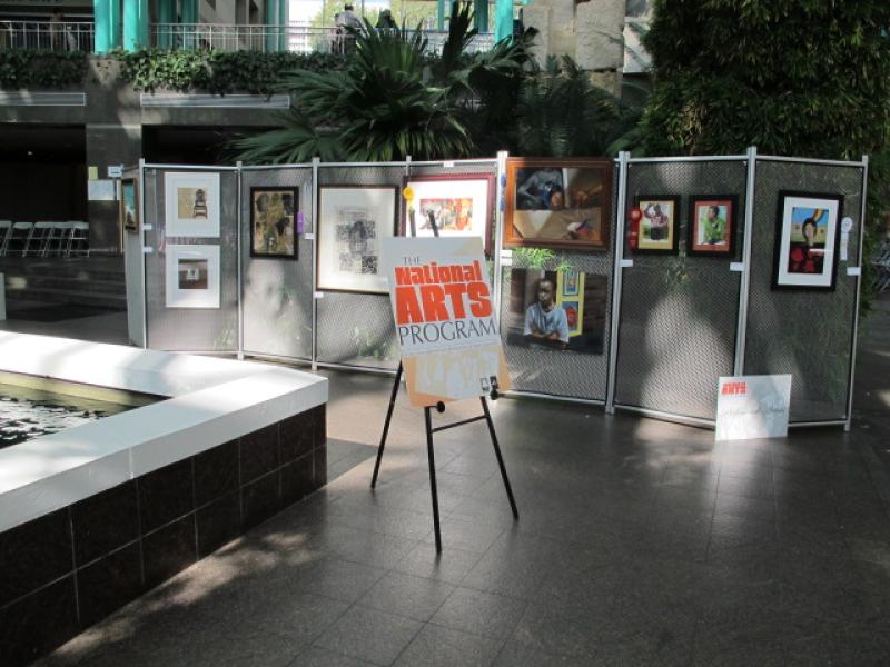 16th Annual Exhibit Artwork from the 16th Annual NAP Show on display in the Fulton County Government Center Atrium