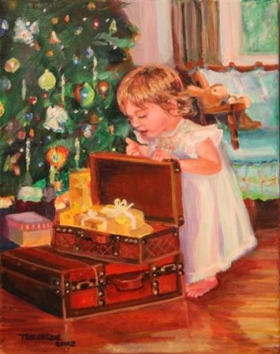 Christmas, oil paintings