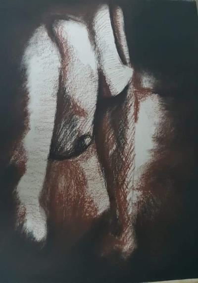 Abstract figure charcoal