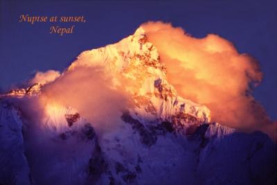 Nuptse at sunset, Nepal
