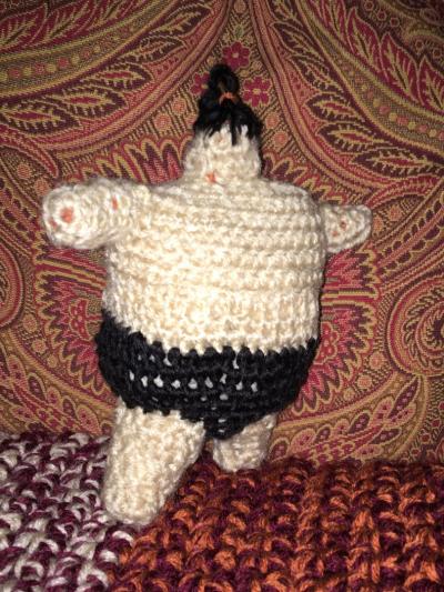 Agrimuni style crochet, human doll, Sumo Wrestler Rikishi 