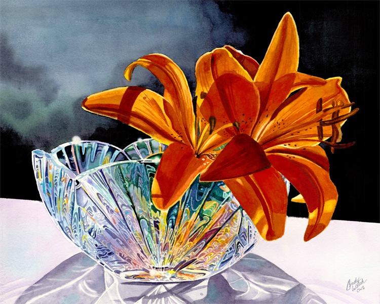 Lilies in Crystal