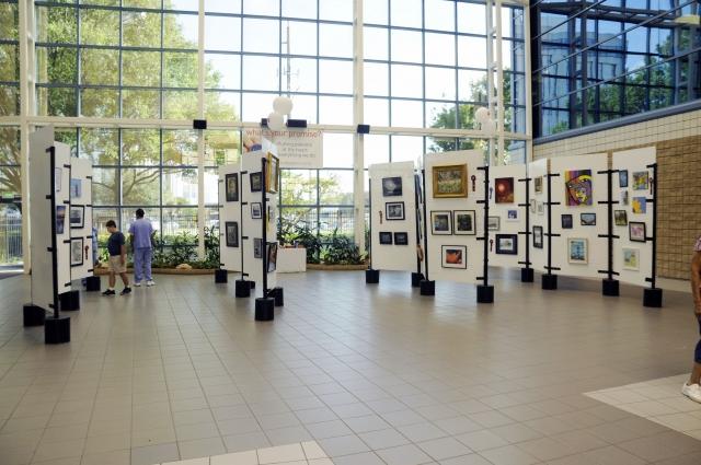 1st Annual Exhibit Artwork from the 1st Annual NAP Exhibition at Shands Jacksonville Medical Center on display in the atrium of the LCR building