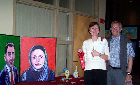 4th Annual Exhibit Iranian Martyrs (Left) and 3 Pysanky Eggs (Right)