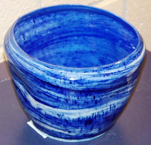 3rd Annual Exhibit Blue / White Marble Bowl