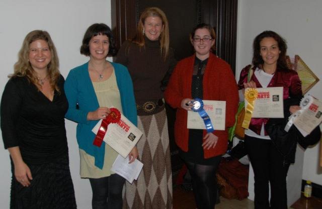 12th Annual Exhibit 2011 Professional Award Winners with Amie Potsic, Art in City Hall Program and Jackie Szafara, Executive Director of the NAP