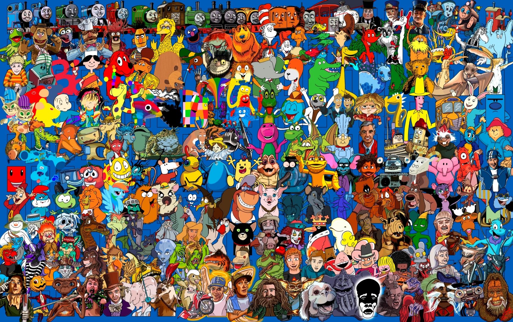 Childhood Character Collage