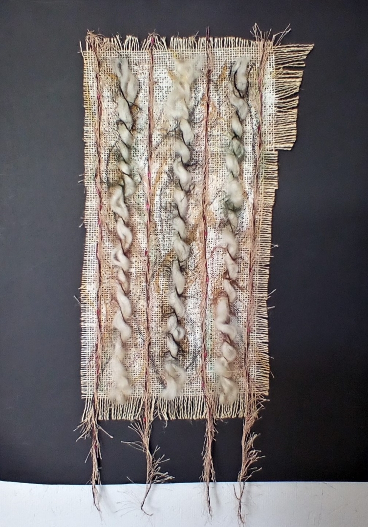 HILDEGAARD 10th century tapestry fragment 